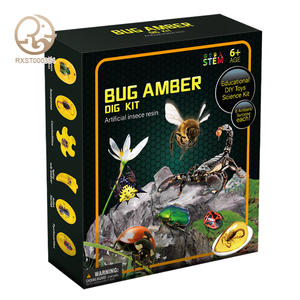 Approvisionnement <span class=keywords><strong>d</strong></span>'usine unisexe éducatif insecte ambre archéologie ensemble jouet amusant et STEM apprentissage en plastique emballé dans une <span class=keywords><strong>boîte</strong></span> pour les enfants - Product Image 1