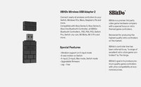 Adaptateur sans fil USB 8Bitdo pour manette de jeu, récepteur pour PS3, Windows, Mac, Switch, Xbox One, Nintendo Switch