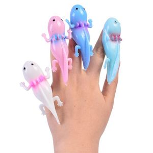Juguetes de Dedo de Axolotl Unisex de Alta Calidad, Lanzador de Salamandra <span class=keywords><strong>El</strong></span>ástico, Juegos Voladores, Juguetes Novedosos, Recuerdos de Fiesta para Niños - Product Image 1