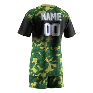 T-shirt de sport à col rond imprimé tendance pour homme et ensemble short pour femme, idéal pour l'entraînement de rugby - Product Image 2