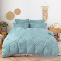 Ensemble de literie brodée 3 pièces, luxe moderne, polyester/coton, écologique, textiles de maison cousus pour hôpitaux et hôtels