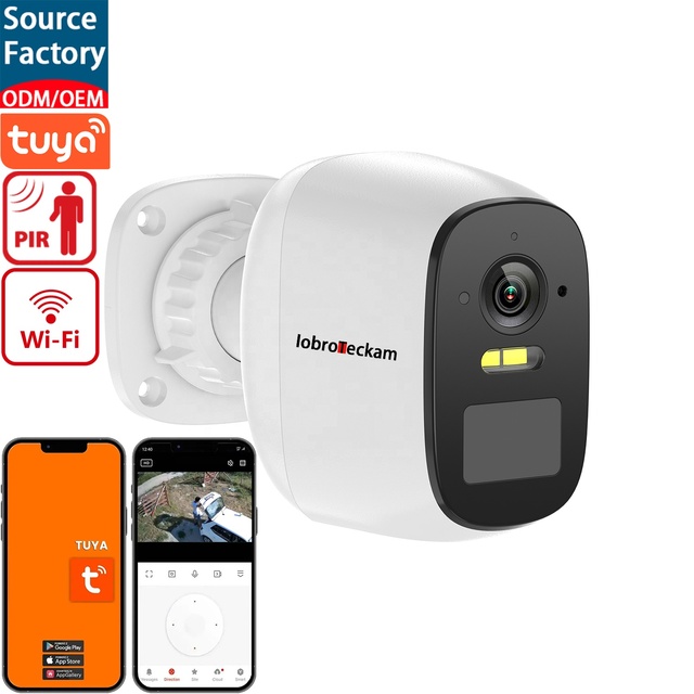 5MP Tuya Smart Life Outdoor Battery Camera Wireless WiFi Security CCTV Camera Low Power PIR Alarm Human Detection Waterproof