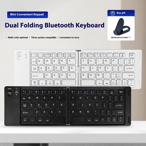 Trọng lượng nhẹ di động gấp đôi cho bàn phím <span class=keywords><strong>bluetooth</strong></span> tùy chọn tắt tiếng quang học cho máy tính xách tay cho văn phòng sử dụng nhựa xây dựng - Product Image 4