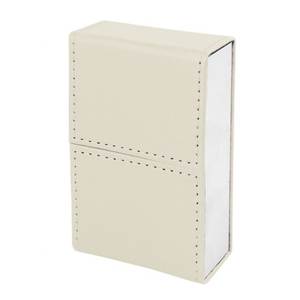 Étui à cigarettes en cuir PU blanc de haute qualité avec logo personnalisé, design classique pour un rangement élégant, accessoires pour fumeurs - Product Image 1