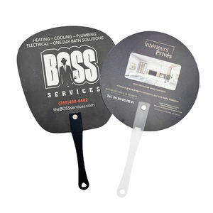 مروحة يد للإعلان من البلاستيك PP مخصصة بمقبض مروحة يد مقابض بلاستيك PP - Product Image 2