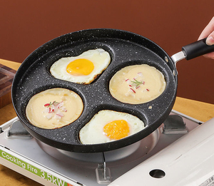 Bistecca di uova fritte da cucina cottura creativa colazione Maker Pot 4 fori frittata uovo Waffle Pan - Product Image 2