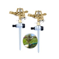 Système d'irrigation par aspersion rotatif en alliage de zinc réglable pour l'irrigation de l'eau de jardin et de cultures au prix d'exportation
