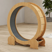 Tapis de course circulaire pour chats, pour l'exercice interactif des animaux domestiques, avec structure d'escalade en aggloméré