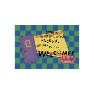 Friends Themed Rectangular Bath <b>Mat</b> Absorbent Non Slip <b>Rubber</b> Bottom Cartoon Design For Bathroom Shower Toilet Area - Product Image 3