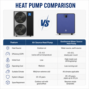 Pompe à chaleur géothermique solaire Nulite 2026 23 kW à COP élevé, intelligente avec WiFi pour chauffage au sol et eau chaude domestique - Product Image 3