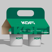 Portavasos de Papel Personalizado de Alta Gama con Impresión a Todo Color, Laminado Mate y Grabado en Relieve para Bebidas