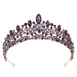 Amazons – accessoires de cheveux de mariage, couronne de luxe exquise faite à la main en alliage de cristal, coiffure - Product Image 1
