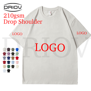 T-shirt de haute qualité coupe régulière 210g coton <span class=keywords><strong>3xl</strong></span> hommes t-shirt Streetwear hommes logo personnalisé t-shirt bouffée impression t-shirt pour hommes - Product Image 1