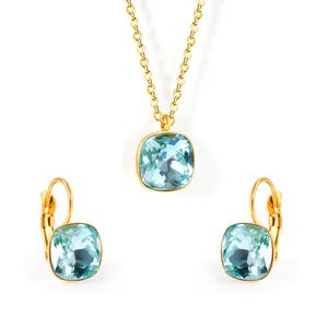Colorful Zircon Note <b>Jewelry</b> <b>Set</b> Stainless Steel <b>Jewelry</b> <b>Women</b> Earrings and Pendant Statement Gold <b>Jewelry</b> <b>Sets</b> - Product Image 1