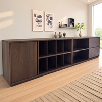 Table console moderne multifonctionnelle en bois massif avec rangement à une seule porte pour salon et chambre, meuble de rangement TV