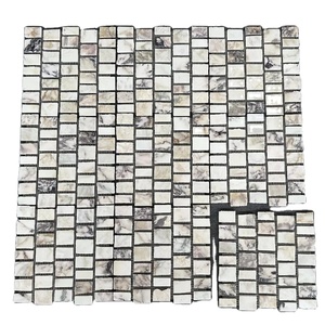 Nuevo Diseño de Mosaico de Mármol Viola Asiático Pulido, con Juntas de 10 mm, para Decoración de Paredes de Baños - Product Image 1