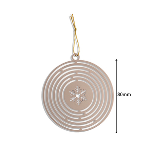 Marcapáginas de Metal de Alta Calidad, Redondo, con Diseño de Nieve Personalizado, Recuerdo, Regalo - Product Image 2