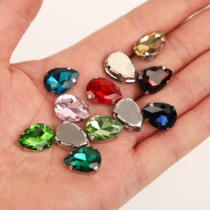 Accesorios para vestidos de novia DIY con base puntiaguda en forma de gota de agua, broca de garra cosida a mano irregular y broca de cristal. - Product Image 4