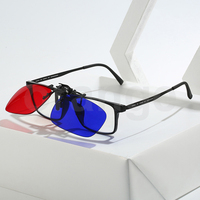 Stereo Rot Blau Brille Kino 3D Brille für Film Computer TV Spezielle 3D-Brille Clip auf Sonnenbrille