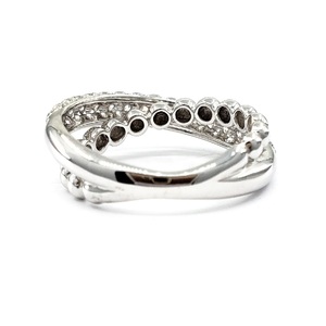 China Classic Engagement Wedding Ring 18k Solid White Gold High Quality Diamond Twist Band Rings for Women Party Anniversary - Product Image 3
