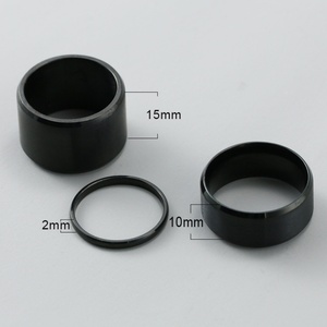 Fashion Chunky Men <b>Blank</b> Band Men <b>Rings</b> Stainless Steel Black Plated Finger <b>Ring</b> - Product Image 5