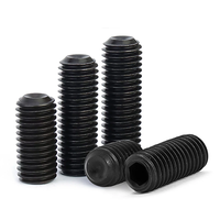 Vis sans tête à six pans creux M2 M2.5 M3 M4 M5 M6 M8 DIN916, grade 12.9, oxyde noir, avec pointe conique