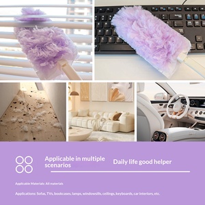 ไม้ปัดฝุ่นไฟฟ้าสถิตแบบใช้แล้วทิ้ง 12 ชิ้น แบบยืดหดได้ ดูดซับฝุ่น กำจัดฝุ่น ใยละเอียดพิเศษ - Product Image 2