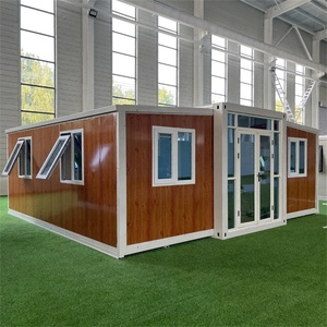 Edificio de apartamentos prefabricado personalizado Casas de módulo de contenedor expandible con diseño de grano de madera - Product Image 2