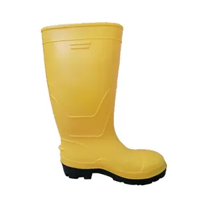 Yellow cheap steel toe rain boots steel toe safety boots waterproof