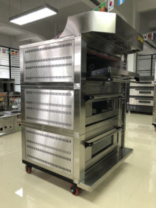 فرن غير قابل للصدأ متعدد الوظائف بالغاز والبخار والحجر وفرن كهربائي 3 سطح 6 /9 صواني في المخزن - Product Image 3