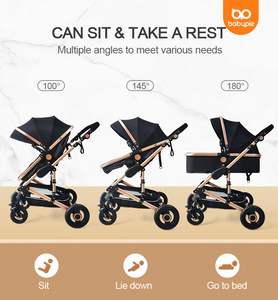 Xe đẩy em bé Xe đẩy 3 trong 1 hiện đại gấp xe đẩy em bé - Product Image 2