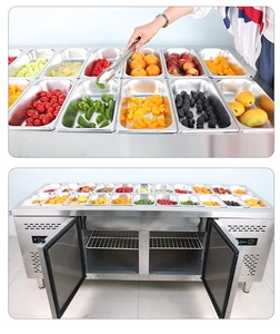 Estante ajustable Barra <span class=keywords><strong>de</strong></span> ensaladas Banco <span class=keywords><strong>DE</strong></span> TRABAJO Mantenimiento <span class=keywords><strong>de</strong></span> alimentos frescos <span class=keywords><strong>Restaurantes</strong></span> Equipo <span class=keywords><strong>de</strong></span> refrigeración fresco - Product Image 3