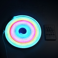 Bande LED néon adressable RGB IC 12V/24V 3535 6*12mm double face 96 LED/m 15W/m contrôle de pixels couleur pleine