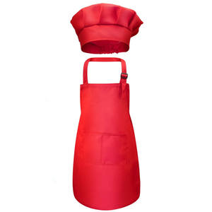 <span class=keywords><strong>Tablier</strong></span> et chapeau de chef pour enfants avec logo personnalisé Tabliers pour enfants avec poches pour la cuisine, la cuisson et la peinture pour garçons et filles - Product Image 2