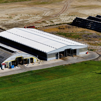 Construction de bâtiments en acier pour l'élevage de volailles, structure anti-corrosion, construction de hangars pour l'élevage de bétail