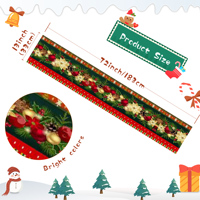 Nappe en lin 33x183cm, décoration festive pour fêtes d'Halloween, drapeaux de Noël, type de produit