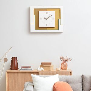 <b>Wall</b> <b>Clock</b> Rectangular Battery Powered Quartz <b>Silent</b> Living Room Decorative Cover Box 2026 New High End - Product Image 2