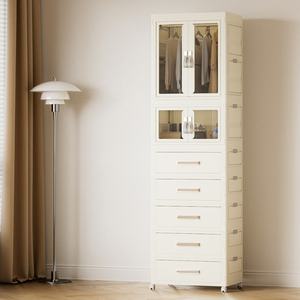 Henry Design moderne Pp en plastique pliable garde-robe pour enfants <span class=keywords><strong>chambre</strong></span> à coucher ancienne armoire de <span class=keywords><strong>rangement</strong></span> bébé vêtements et jouets boîte de <span class=keywords><strong>rangement</strong></span> - Product Image 5