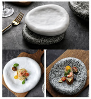 Assiettes en céramique écologiques pour événements de restauration et vaisselle de restaurant - Finition mate