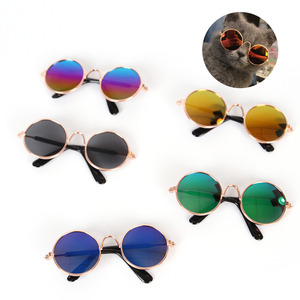 Drop Shipping occhiali da sole per cani Cat Pet Products occhiali da vista Vintage a riflessione rotonda adorabile - Product Image 1