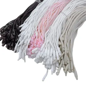 Cadena de ropa colorida 2022, logotipo personalizado de 30Cm de longitud para etiqueta colgante oscilante, cadena de algodón encerado blanco