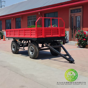 Remolque Agrícola Verde con Ruedas Dobles y Paneles Laterales para Uso Agrícola, Remolque para Tractor de Granja Pequeña - Product Image 6