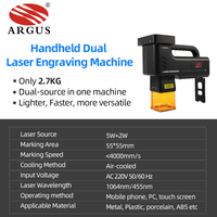 Graveur laser portable ARGUS Mini 2,7 kg à double lumière pour marquage laser sur céramique et métal avec écran tactile