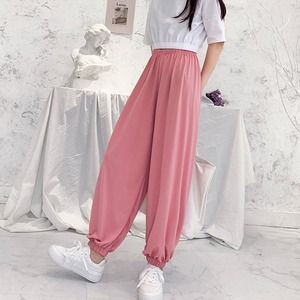 Nouveauté Été 2026 – <span class=keywords><strong>Pantalon</strong></span> de jogging ultra-fin en soie glacée pour femme, coupe ample, style sarouel, taille haute, anti-moustiques, décontracté - Product Image 6