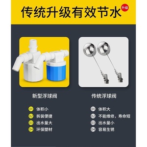 วาล์วลูกลอยพลาสติกควบคุมระดับน้ำ ขนาด 1/2 นิ้ว สำหรับถังเก็บน้ำล้างรถ ระบบปิดอัตโนมัติ - Product Image 4