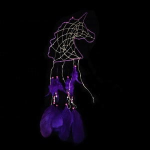 Attrape-rêve LED <span class=keywords><strong>licorne</strong></span> grand format, décoration de maison, à la mode, beauté faite main - Product Image 2