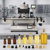 Machine de capsulage semi-automatique à 4 roues pour bouteilles à pompe, pots cosmétiques et contenants de lotion