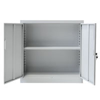 Armoire de classement en acier moderne mi-haute, modulaire et peu encombrante pour bureau