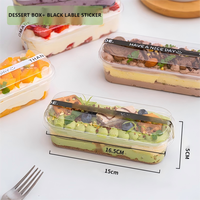 Boîte à dessert en plastique transparente jetable Shenheng de 280/300 ml pour tiramisu, gâteau, de haute qualité, emballage personnalisé pour biscuits