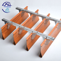 Sistema de Paneles de Techo Falso con Viga de Aluminio Extruido de Alta Calidad con Acabado de Madera